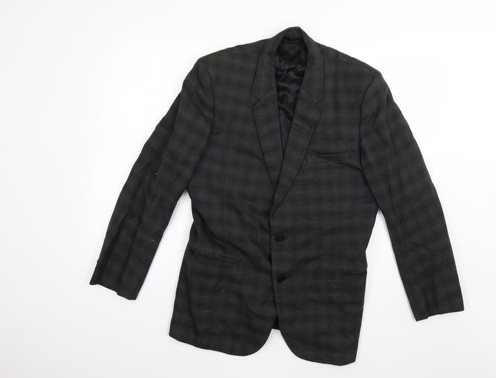 Burton Mens Grey Check Jacket Blazer Size 39