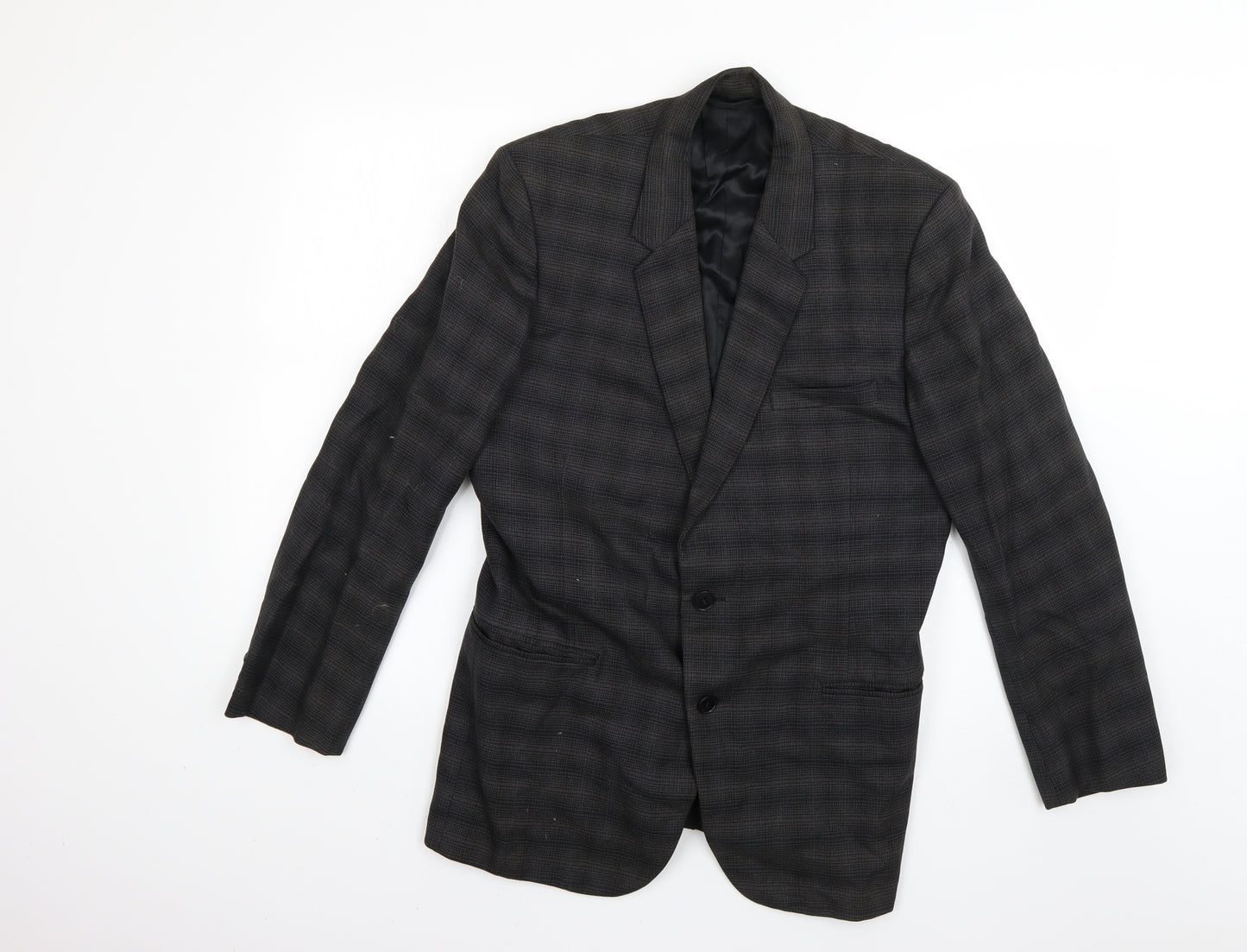 Burton Mens Grey Check  Jacket Blazer Size 39