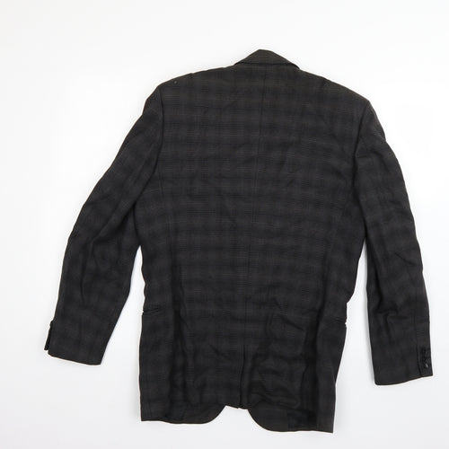 Burton Mens Grey Check  Jacket Blazer Size 39