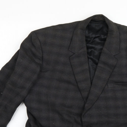 Burton Mens Grey Check  Jacket Blazer Size 39