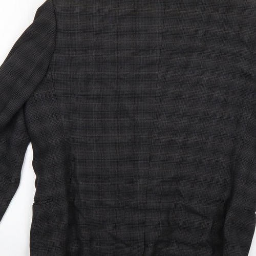 Burton Mens Grey Check  Jacket Blazer Size 39