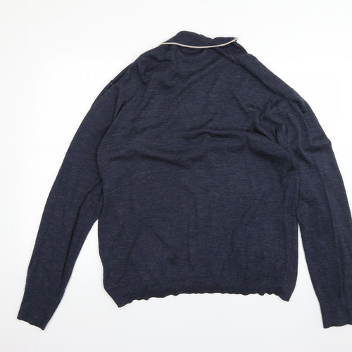 kurt miller Mens Blue   Cardigan Jumper Size 2XL