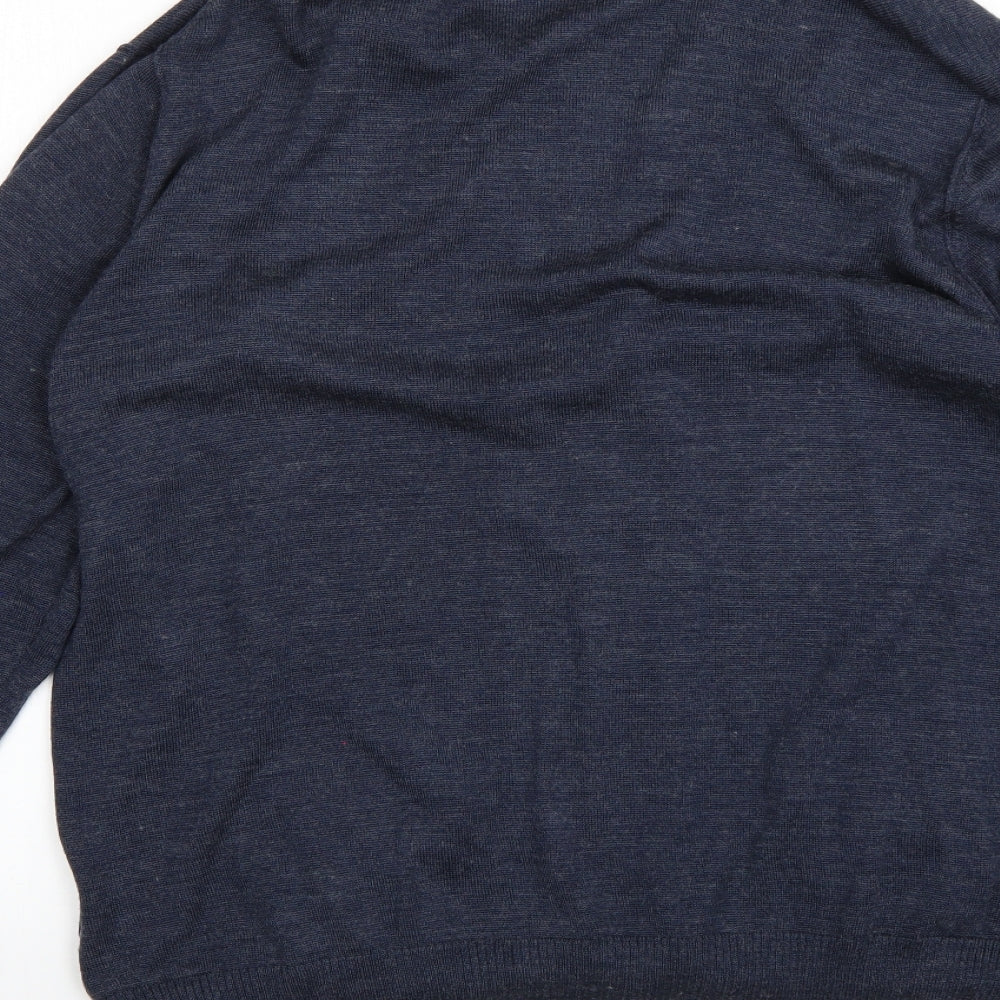 kurt miller Mens Blue   Cardigan Jumper Size 2XL