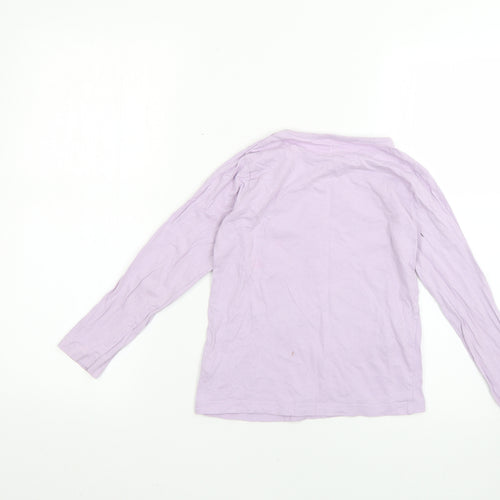 Primark Girls Purple Solid  Top Pyjama Set Size 6-7 Years