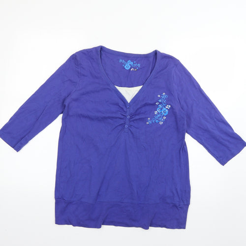 TRUE Womens Purple   Pullover Jumper Size 16