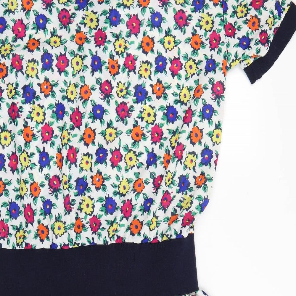 st michael Womens Multicoloured Floral  Shirt Dress  Size 14