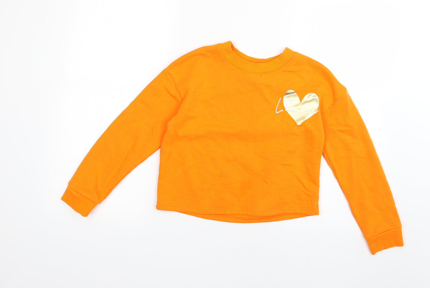 River Island Girls Orange   Pullover Jumper Size 7-8 Years