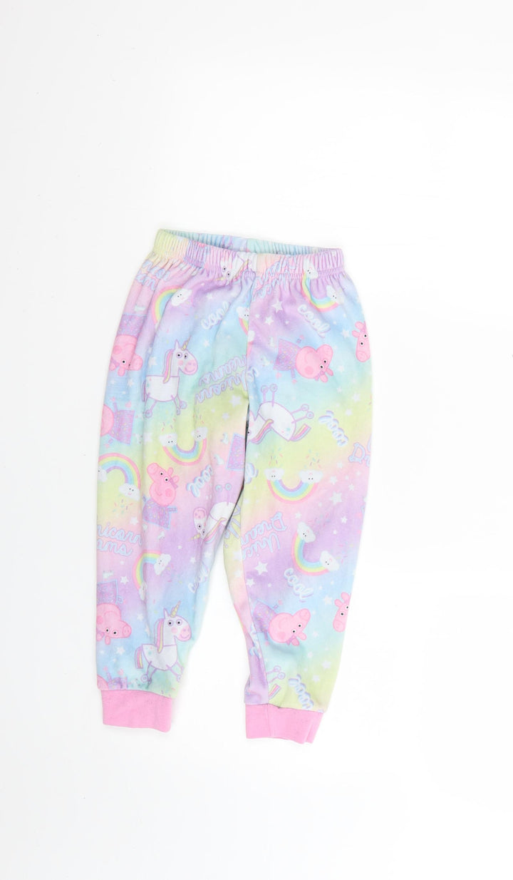 mataln Girls Multicoloured Geometric Pyjama Pants Size 5 Years