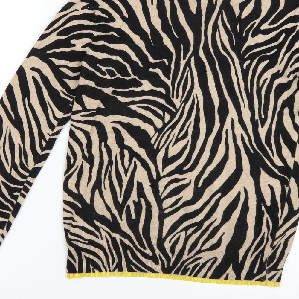 Marks and Spencer Womens Multicoloured Animal Print  Pullover Jumper Size 10