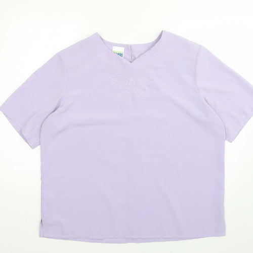 fashion collection Womens Purple   Basic Blouse Size 18