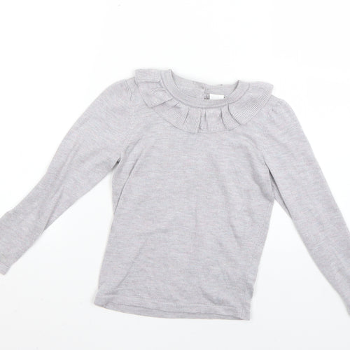 NEXT Girls Grey   Basic T-Shirt Size 5-6 Years