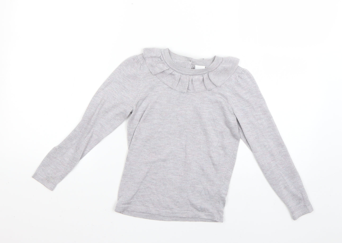 NEXT Girls Grey   Basic T-Shirt Size 5-6 Years