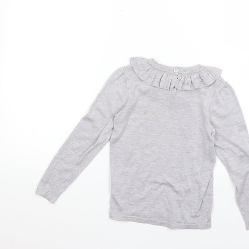 NEXT Girls Grey   Basic T-Shirt Size 5-6 Years
