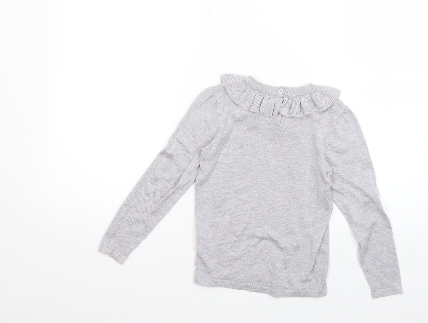NEXT Girls Grey   Basic T-Shirt Size 5-6 Years