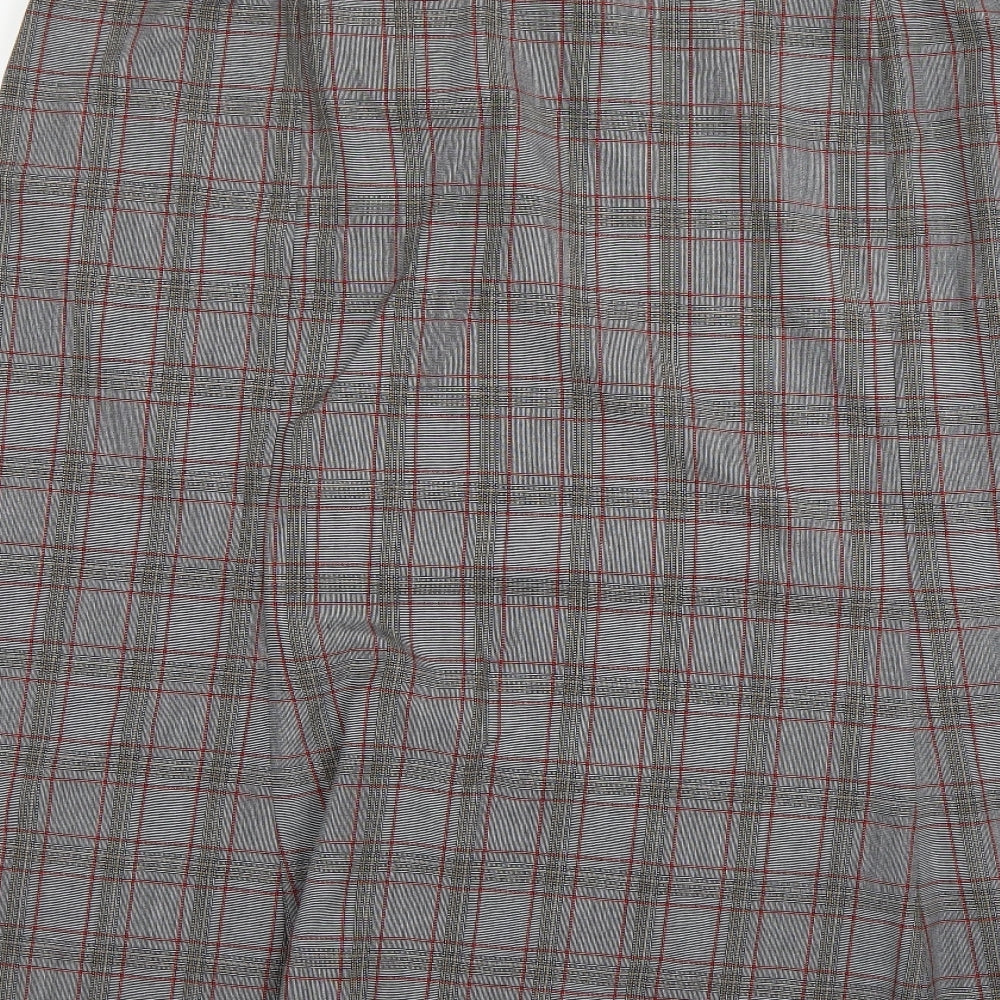slimma Womens Grey Check  Flare Skirt Size 26