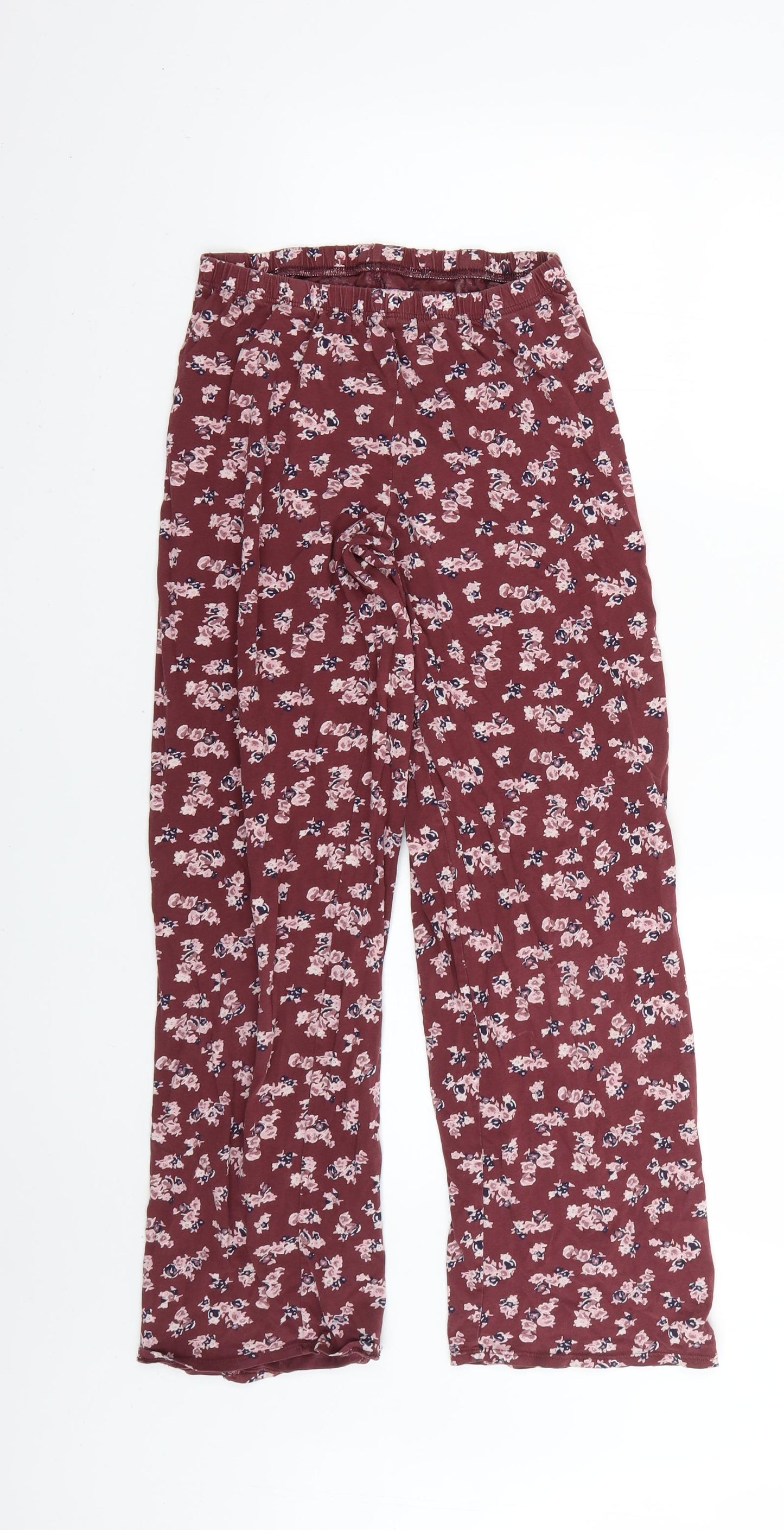 Marks and Spencer Womens Purple Floral   Pyjama Pants Size 8