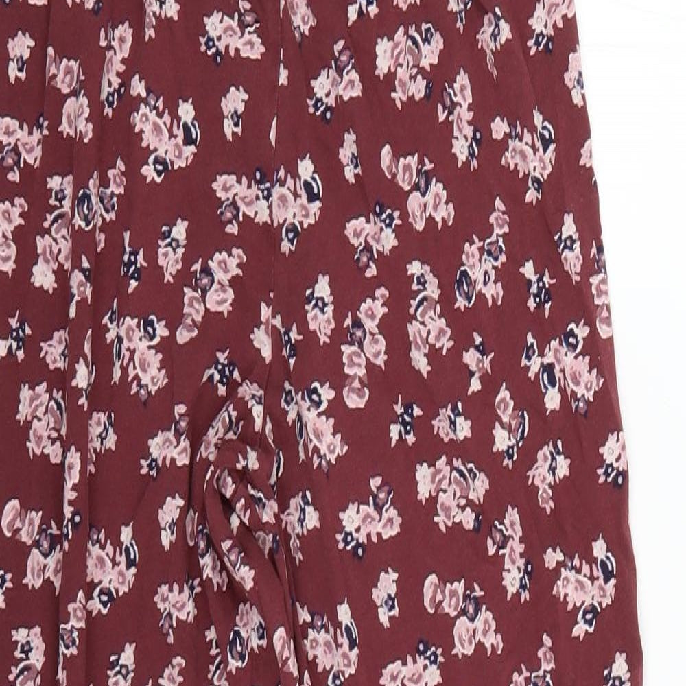 Marks and Spencer Womens Purple Floral   Pyjama Pants Size 8