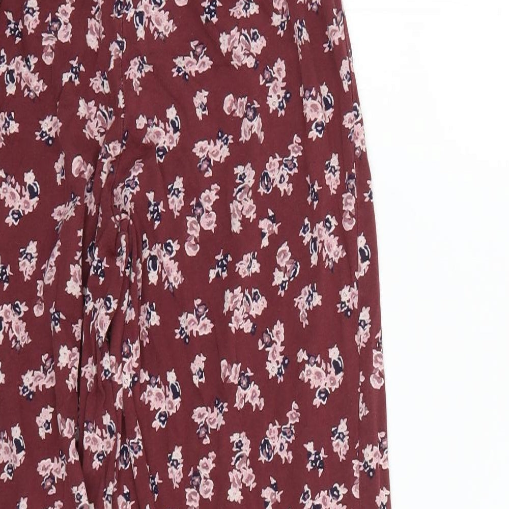 Marks and Spencer Womens Purple Floral   Pyjama Pants Size 8