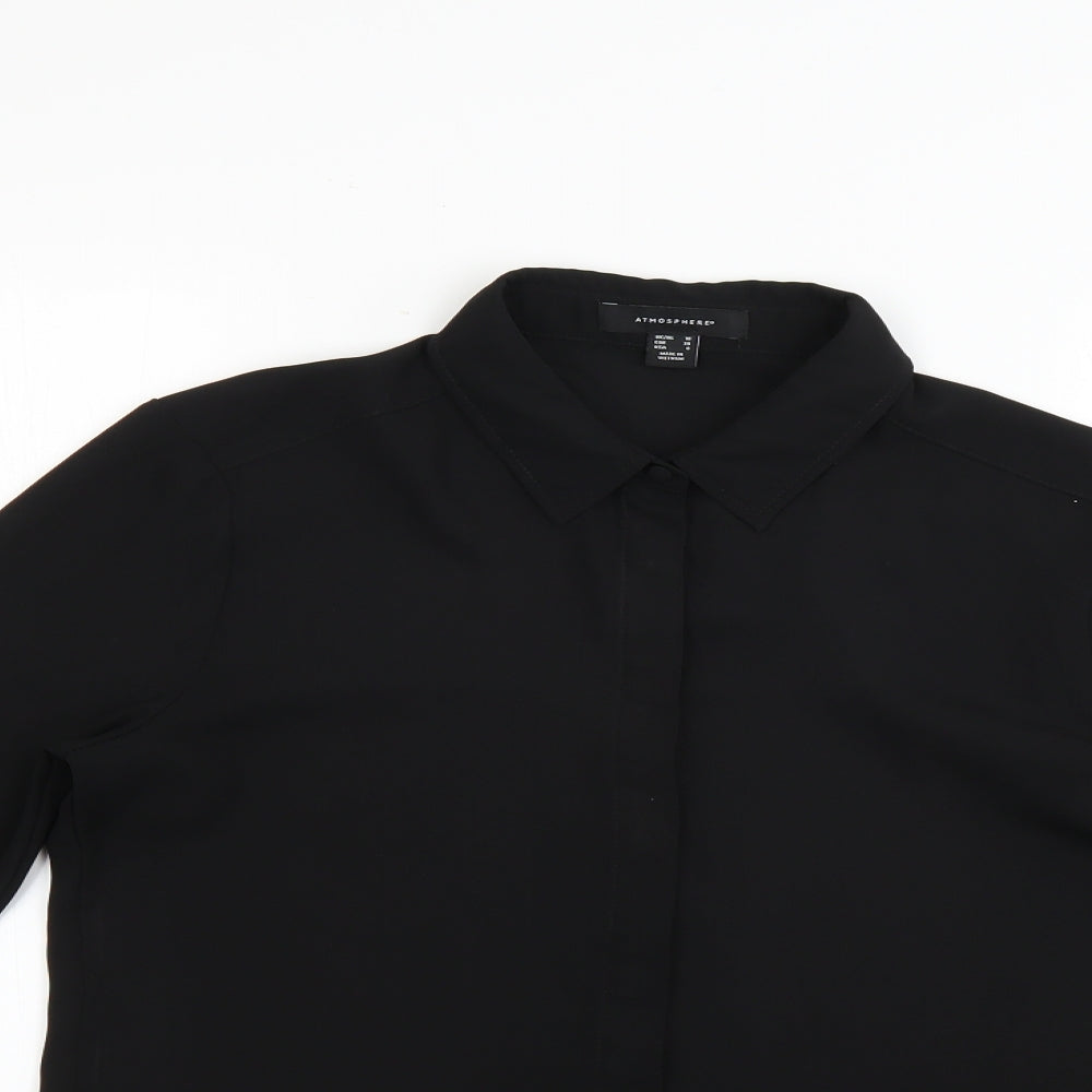 Atmosphere Womens Black   Basic Button-Up Size 10