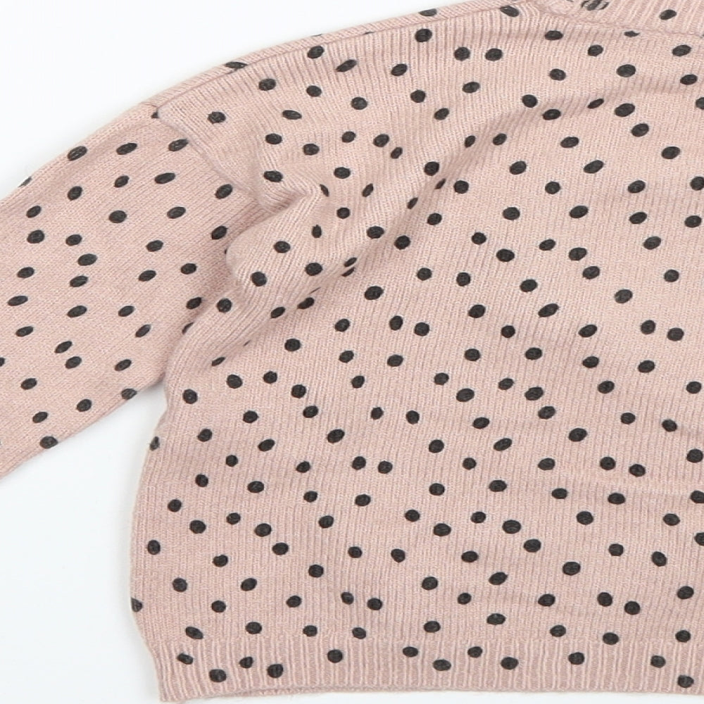 Primark Girls Pink Geometric  Pullover Jumper Size 5-6 Years