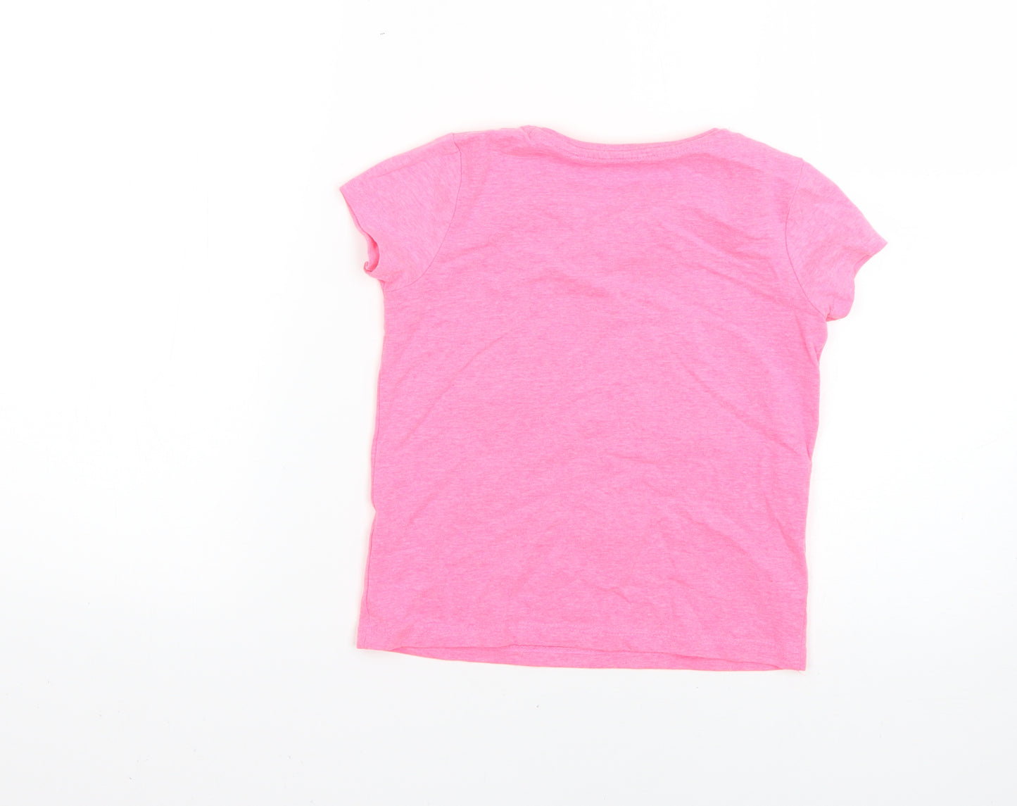 Primark Girls Pink Geometric  Basic T-Shirt Size 5-6 Years