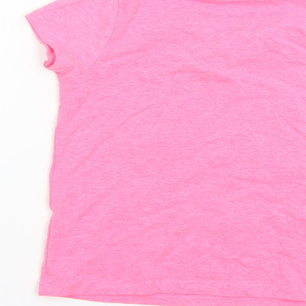 Primark Girls Pink Geometric  Basic T-Shirt Size 5-6 Years