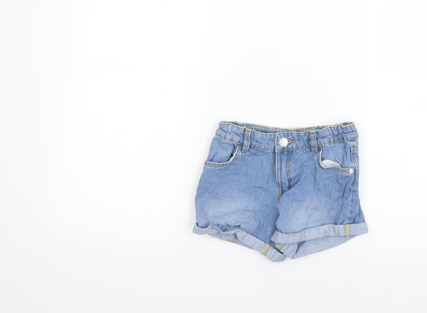 Denim & Co. Girls Blue   Cut-Off Shorts Size 6-7 Years