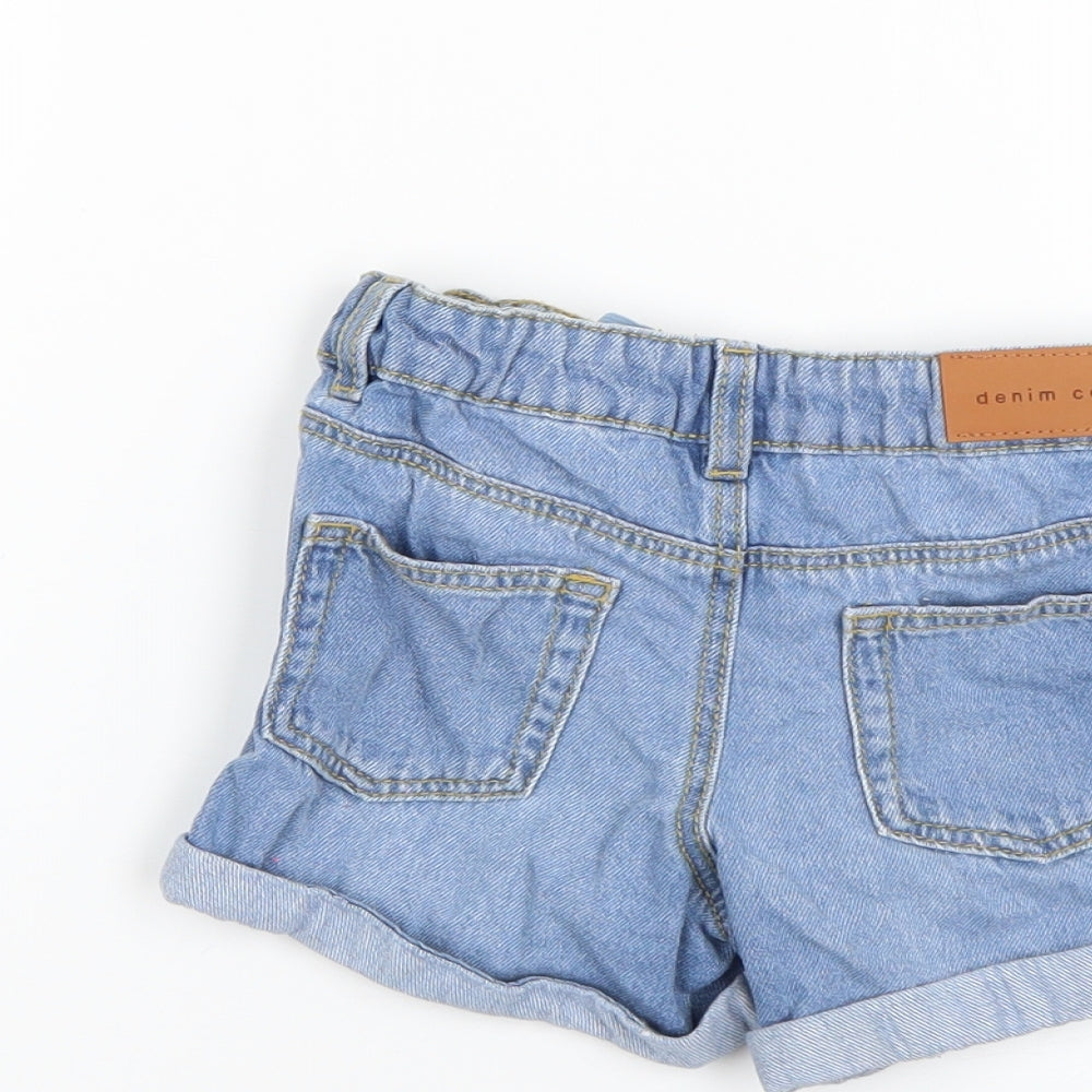 Denim & Co. Girls Blue   Cut-Off Shorts Size 6-7 Years