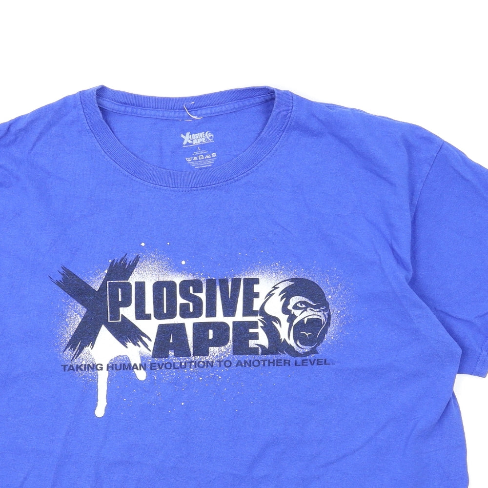 Xplosive Ape Mens Blue    T-Shirt Size L