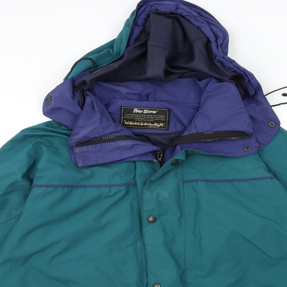 Peter Storm Mens Green   Rain Coat Coat Size L
