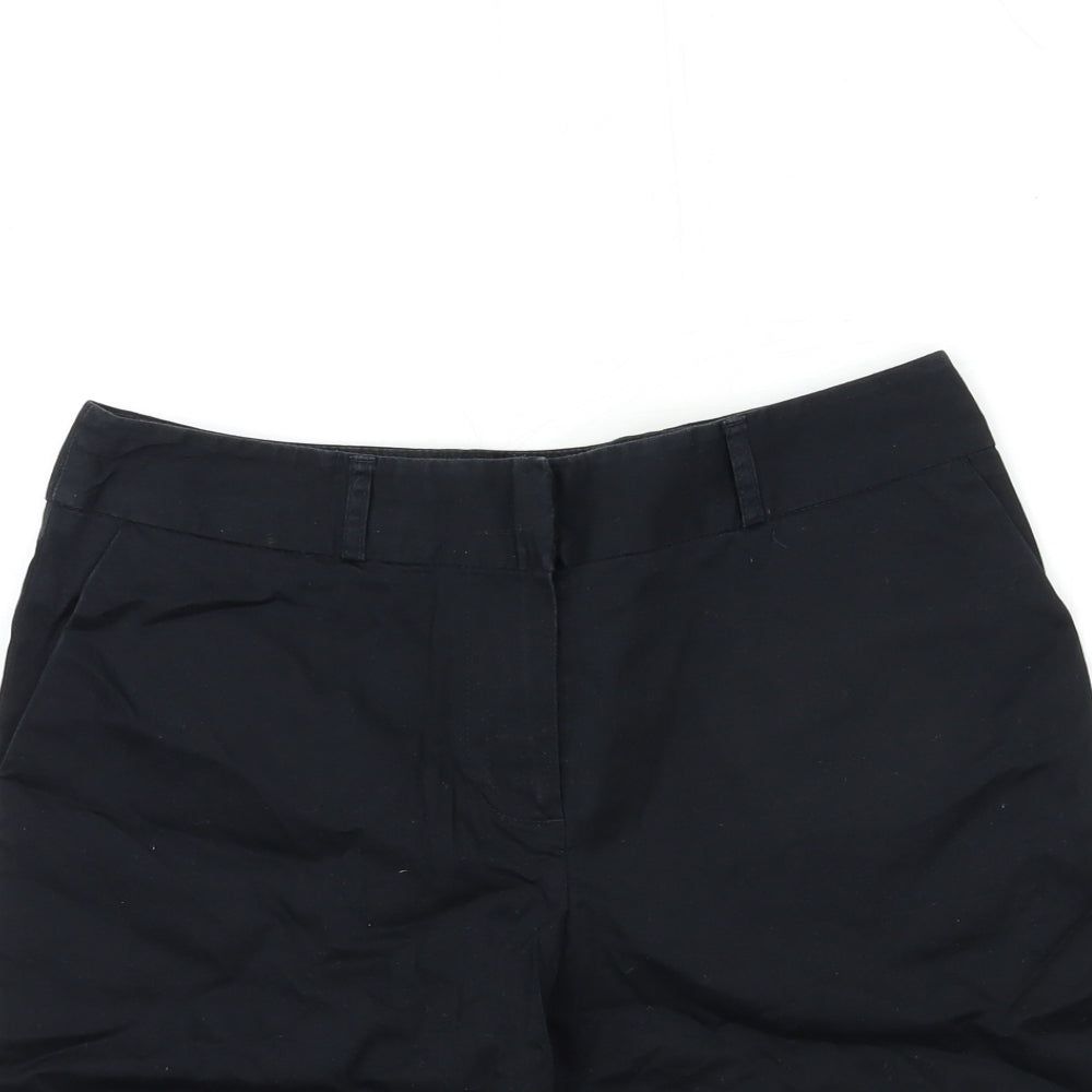 Marks and Spencer Womens Black   Chino Shorts Size 12