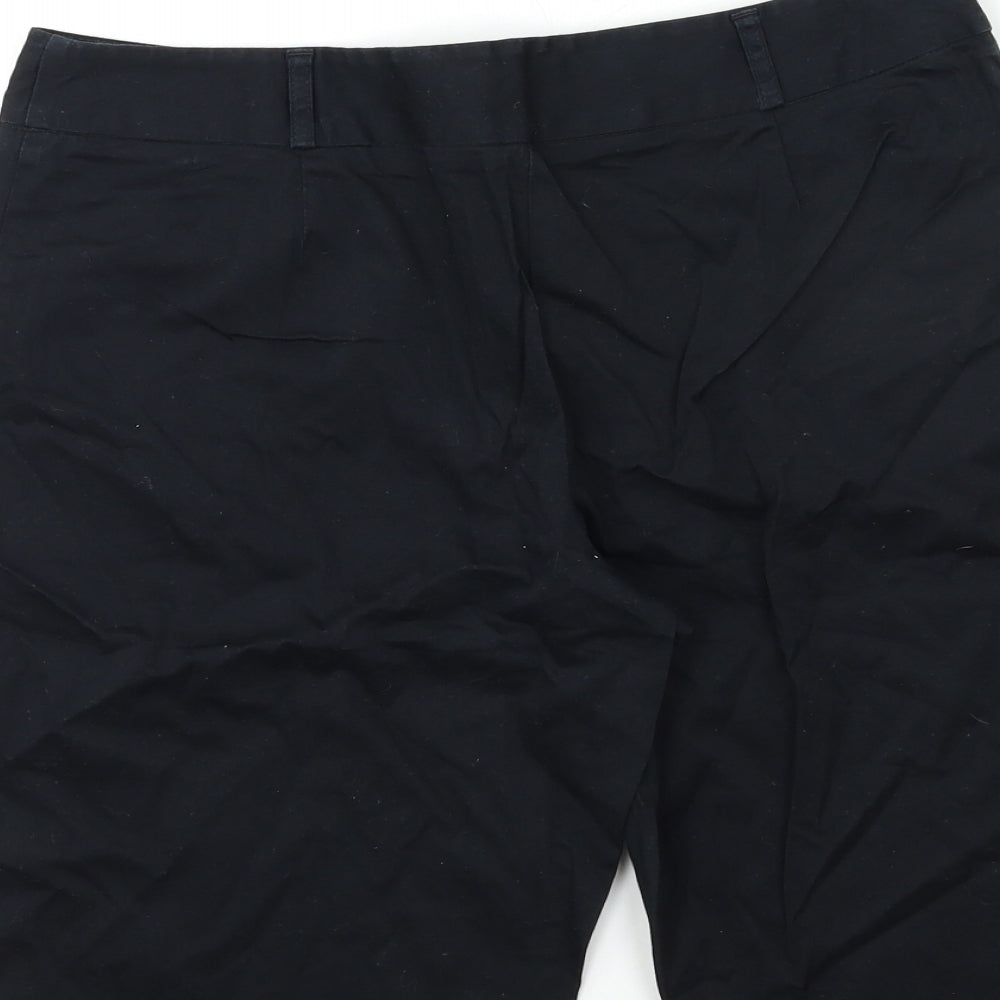 Marks and Spencer Womens Black   Chino Shorts Size 12