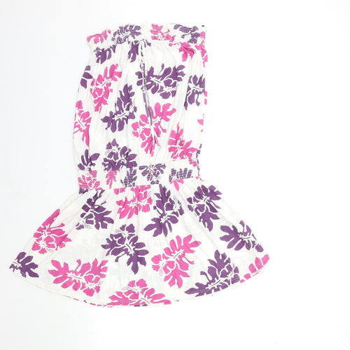 Dorothy Perkins Womens White Floral  Mini  Size 12