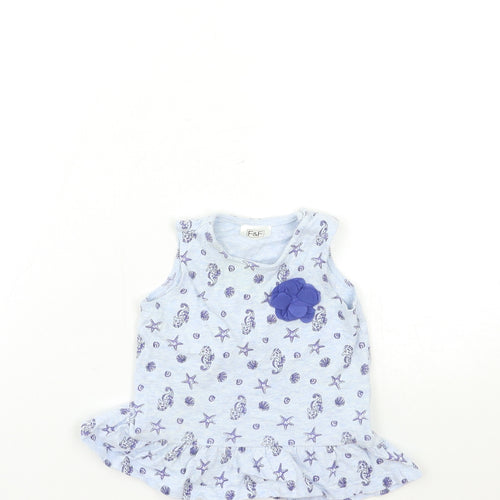 F&F Baby Blue   Basic Tank Size 0-3 Months
