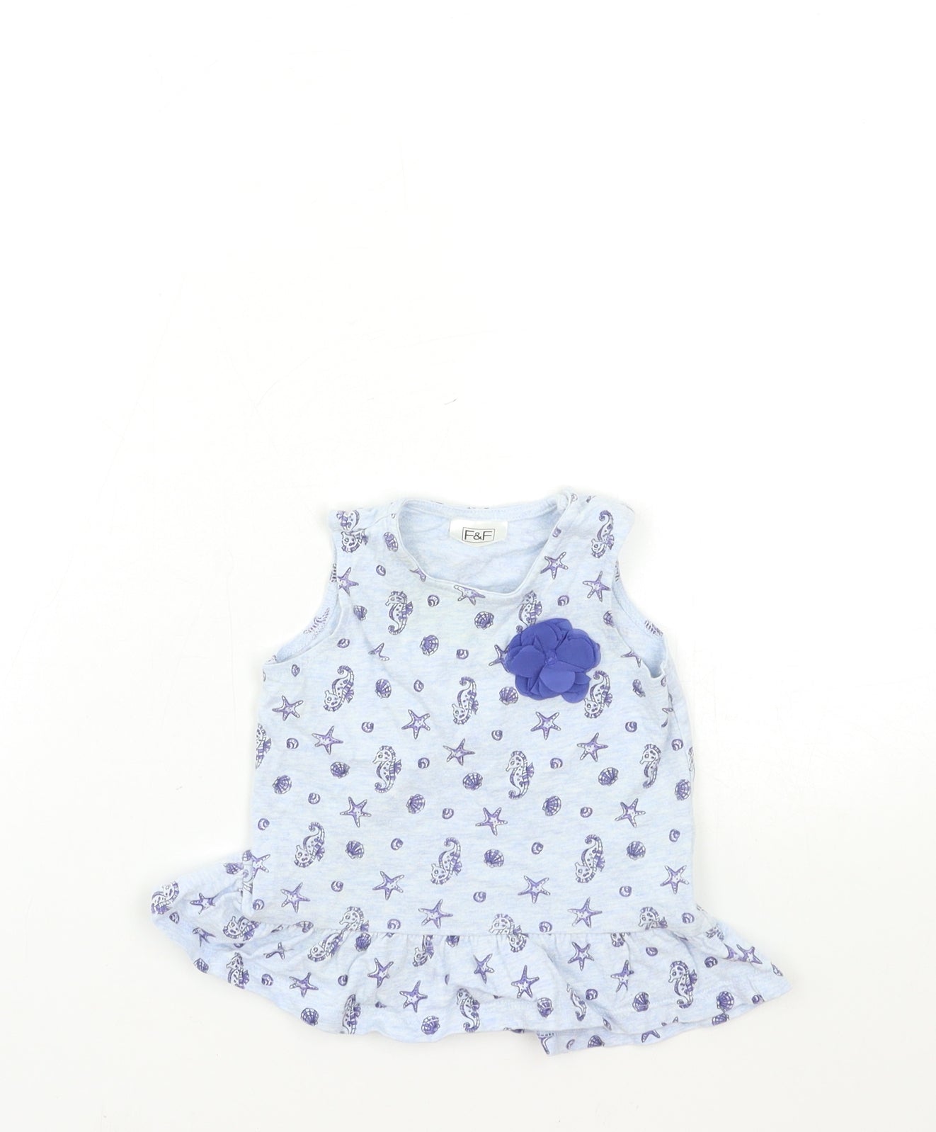 F&F Baby Blue   Basic Tank Size 0-3 Months