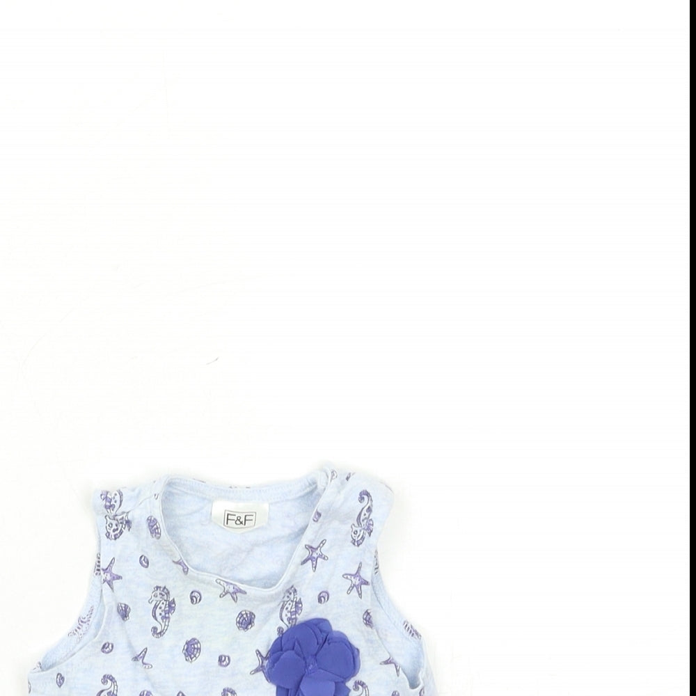 F&F Baby Blue   Basic Tank Size 0-3 Months