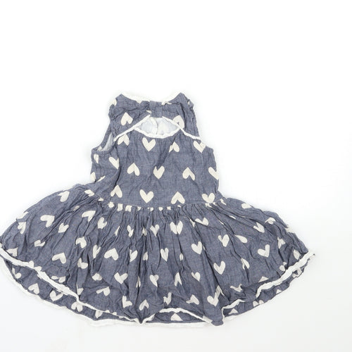 Yound Dimension Baby Blue Polka Dot  Fit & Flare  Size 12 Months