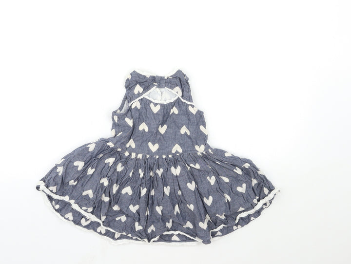 Yound Dimension Baby Blue Polka Dot  Fit & Flare  Size 12 Months
