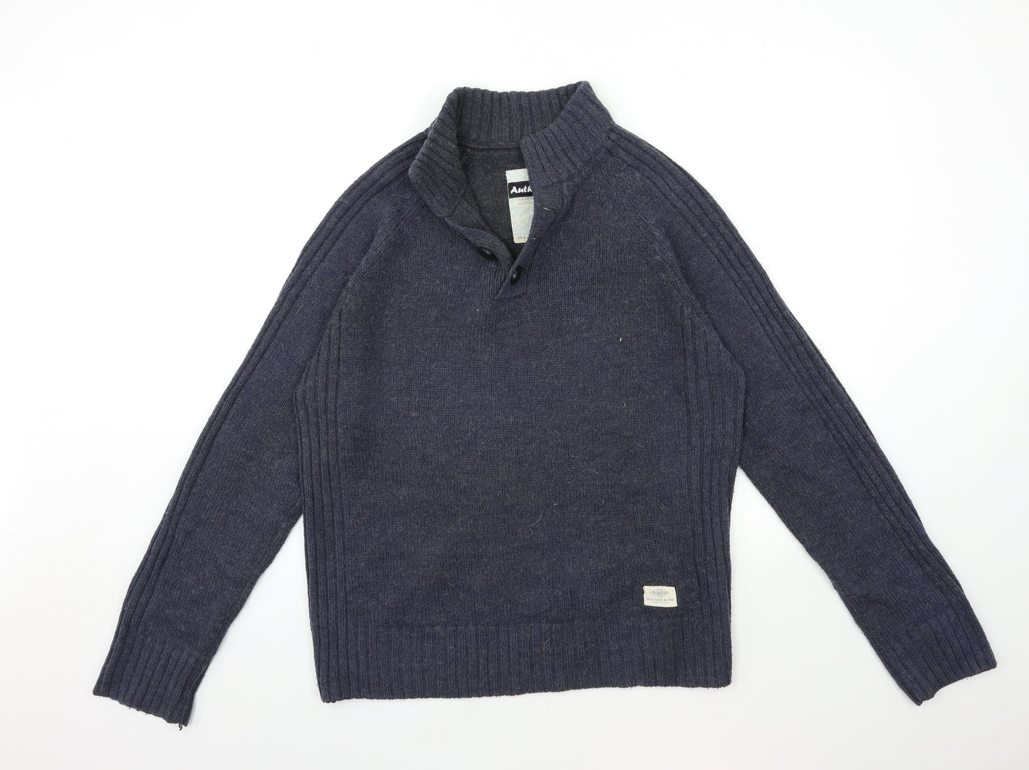 Heritage Mens Blue  Knit Pullover Jumper Size L