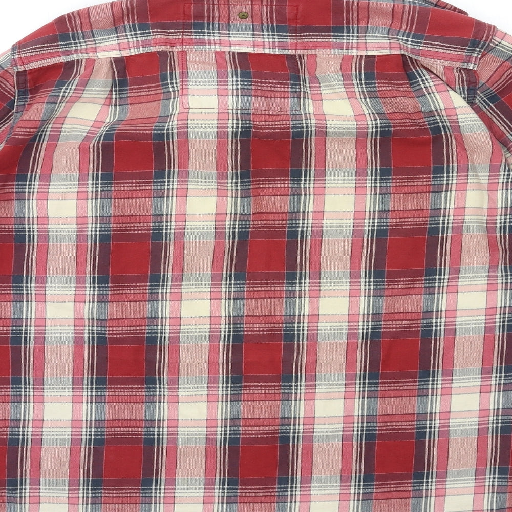 Superdry Mens Red Check   Button-Up Size L