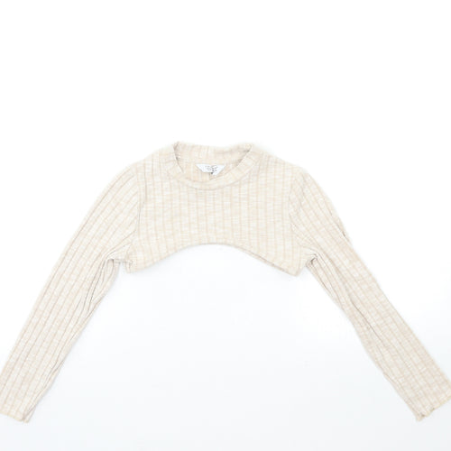Primark Girls Beige   Basic T-Shirt Size 7-8 Years
