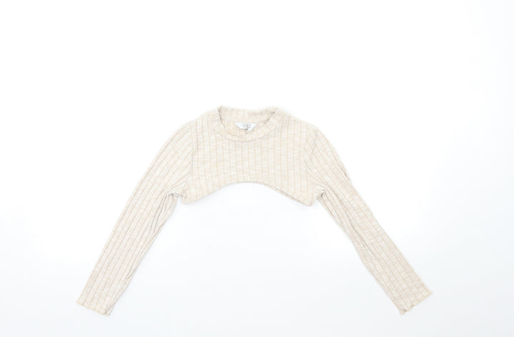 Primark Girls Beige Basic T-Shirt Size 7-8 Years