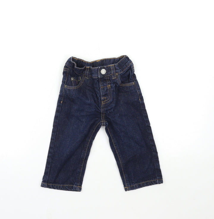 TU Baby Blue Denim Cargo Jeans Size 9-12 Months