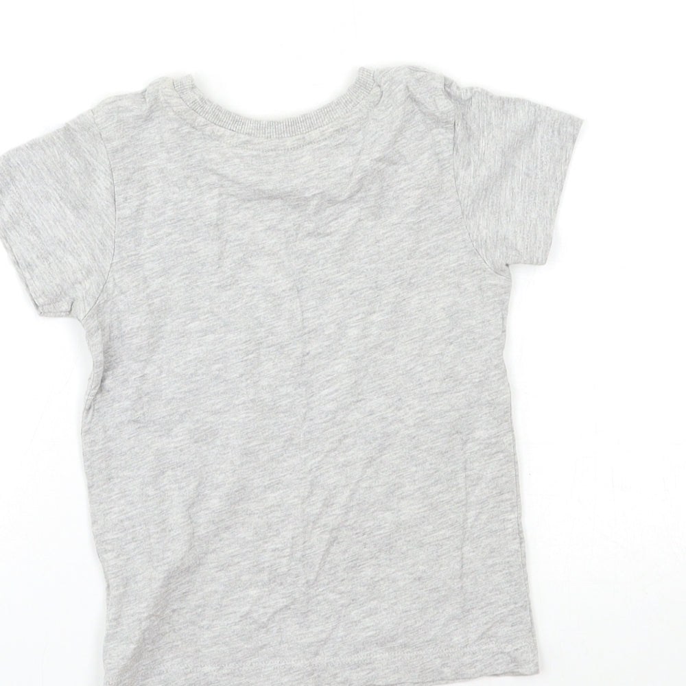 Matalan Baby Grey   Basic T-Shirt Size 18-24 Months  - Daddy makes me happy