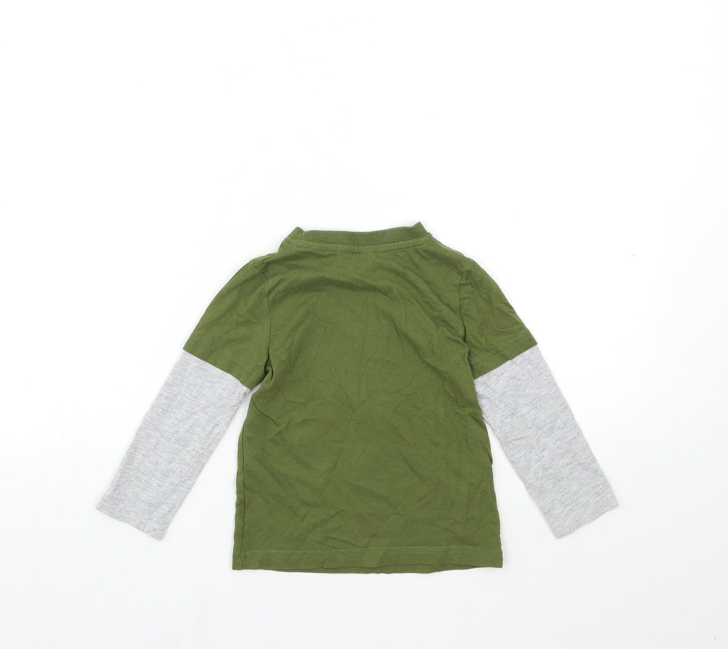 M&Co Boys Green   Basic T-Shirt Size 2-3 Years  - boss mode