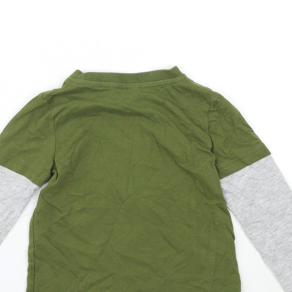 M&Co Boys Green   Basic T-Shirt Size 2-3 Years  - boss mode