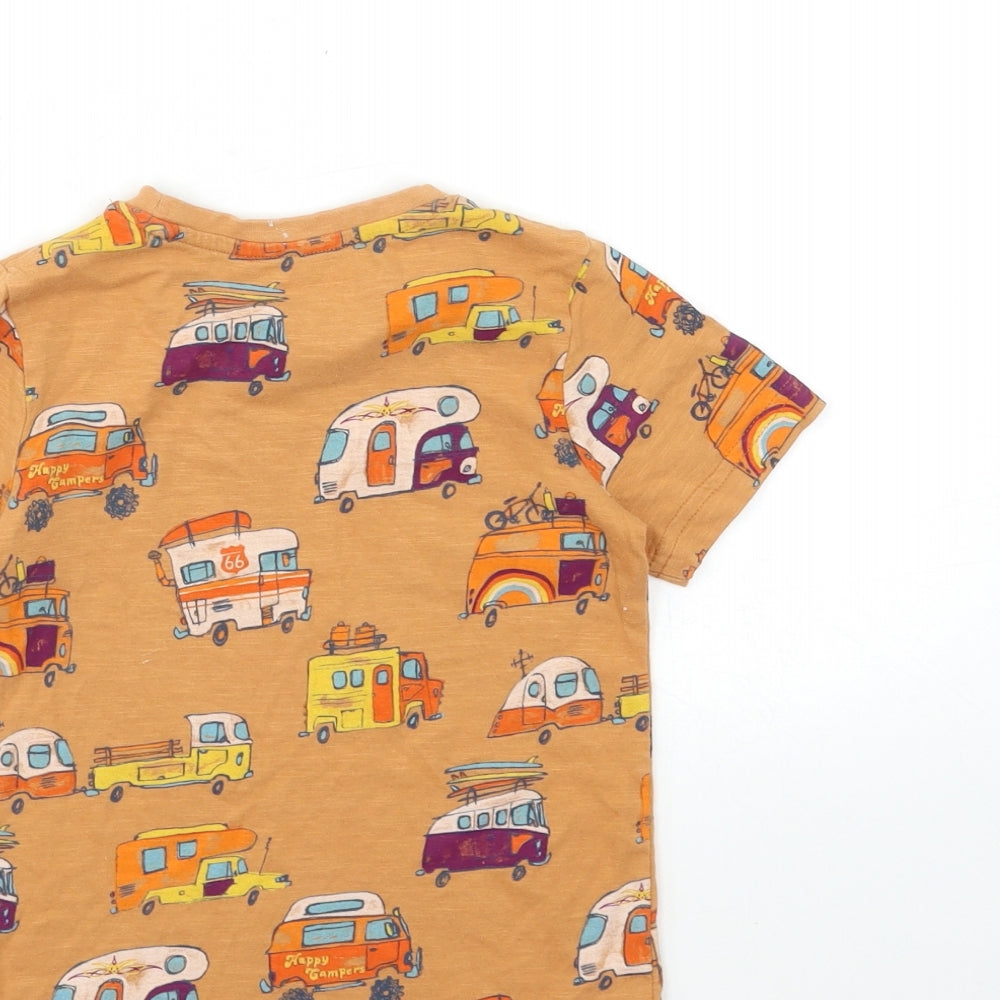 TU Baby Brown   Basic T-Shirt Size 24 Months  - Happy camper