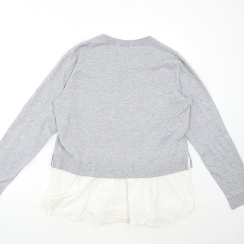 H&M Womens Grey  Knit Pullover Jumper Size L