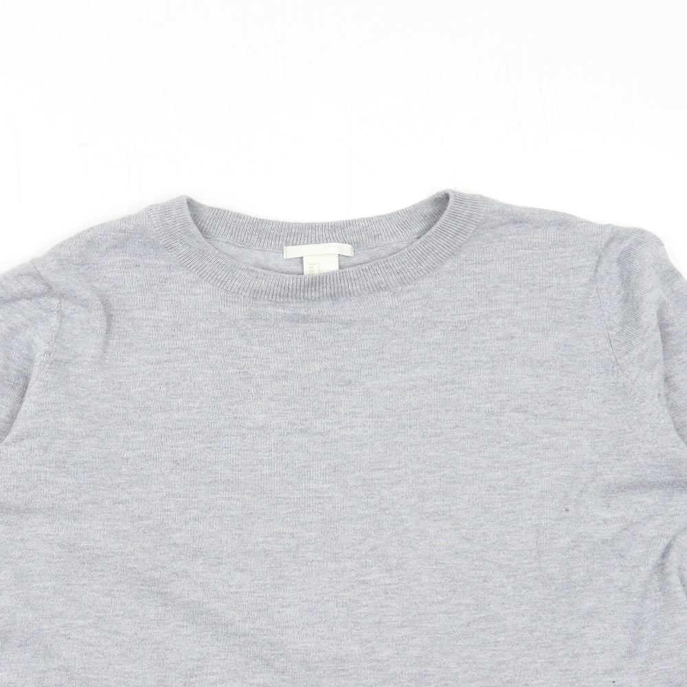 H&M Womens Grey  Knit Pullover Jumper Size L