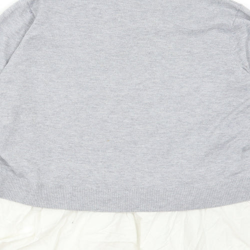 H&M Womens Grey  Knit Pullover Jumper Size L
